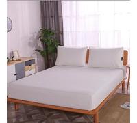 Grounding Fitted Sheet King Size, Grounding Sheet Conductive Sheet with Silver Fiber Therapy for Better Sleep Reduce Stress Pain (White, King(153 x 203 x 38 cm))