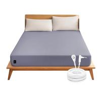 Grounding Fitted Sheet Kit King Size, Grounding Sheets with Deep Pocket, Organic Cotton 5% Silver Fiber, Conductivity Bed Cover for Sleeping, Earth Connected Bedding,Grey