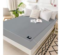 Grounding Fitted Sheet Super King Size, Grounding Sheet Conductive Sheet with Silver Fiber Therapy for Better Sleep Reduce Stress Pain (Grey, Super King(76 * 80 * 14 inch))