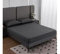 Grounding Fitted Sheet Twin Size, Grounding Sheet Conductive Sheet with Silver Fiber Therapy for Better Sleep Reduce Stress Pain (Black, Twin Size (107x203x 38 cm))