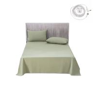 Grounding Flat Sheet for Earthing 230x245cm 5% Pure Silver 95% Cotton EMP Protection Improve Sleep Natural Wellness