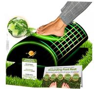 Orliom Grounding Foot Rest for Under Desk First Grounding Foot Stool with Memory Foam Adjustable Height Back Knee Pain Relief, More Energy Better Sleep and Comfort Cotton Silver