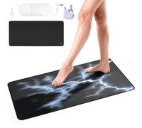 Grounding Mat, 30 * 100CM Grounding Mat Earthing UK, Grounding Mat for Bed for Improved Sleep and Wellness, with Rubber Non-Slip Sole, Enjoy The Grounding Effect Indoors for Pain, and Stress Relief