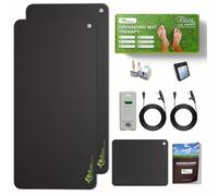 GROUNDING MAT (Couple Pack) - 2no Earthing Mats (76Cm x 37Cm) with Cords, Earth Tester, Socket Tester & Booklet | Wellness Kit for Sleep, Inflammation Relief & EMF Protection (UK Compatible)