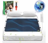 Grounding Mat for Bed, Grounding Pad for Sleep, Anti-Slip PU Leather Grounding Mattress with Grounding Cord, 27''×76‘’, King