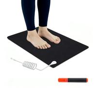 Grounding Mat for Feet, Earthing Grounding Mat for Bed, Pain Relief Earth Connection Therapy for Better Sleep, Meditation, Office, Yoga Grounding Pad with Tester Pen & Cord