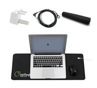 Grounding Mat for Foot Bed Computer 25x68cm Earthing Universal Pad with 4.6m Grounded Cord Therapy Better Sleep, Reduce Stress, Improve Balance, Flexibility, Black 25x68 cm