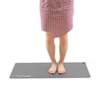 Grounding Mat for Foot Bed Computer 40x85cm Earthing Universal Pad Therapy Better Sleep, Reduce Stress, Improve Balance, Flexibility, Black 40x85 cm