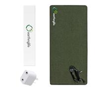 Grounding Mat for High conductivity suede microfiver 40x85cm Earthing Universal Pad Therapy Better Sleep, Upgraded Non-Slip Conductive Pad,Reduce Stress, Improve Balance, Flexibility, Green40x85 cm