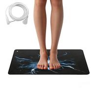 Grounding Mat for Home Office & Bed - Earth Connected Therapy to Improve Sleep, Energy, Wellness & Reduce Pain, Stress, Inflammation - Universal Grounding Pad for Feet Desk (24x16")