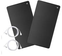 MATFORTH 2PC Grounding Mat Kit with 15ft Grounding Cord, Ground Foot Mats, Computer Mat, Sleep Mat, Pet,Soft & Conductive(23.6" x 13")