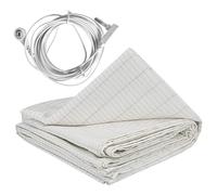 Grounding Mat Silver Conductive Earth Mat with 180inch Grounding Wire Sheet Foldable Earth Sheets Breathable Bed Sheet for Better Sleep 28 * 52inch