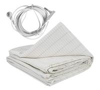 Grounding Mat Silver Conductive Earthing Mat with 180inch Grounding Wire Grounding Sheet Foldable Earthing Sheets Breathable Grounding Bed Sheet For Better Sleep 28 * 52inch