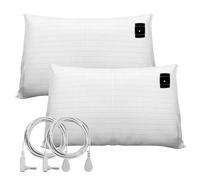 Grounding Pillowcase 2 Pack, 20x30 Grounding Pillow Cover with 15 ft Grounding Cord, Soft Cotton Silver Fiber Grounding Pillowcase Kit for Improve Sleep Pain Relief
