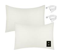 Grounding Pillowcase 2 Pack with 10% Silver Fiber, Conductive Grounding Pillow Case for Better Sleep, Beige, 20x30 inch
