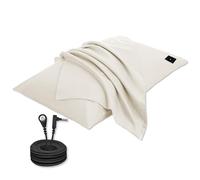 Grounding Pillowcase King Conductive Grounding Pillow Cover for Better Sleep,Silver Fiber Cotton (20 * 36 inch,Cream)