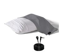 Grounding Pillowcase King with Grounding Cord in Gray，Conductive Grounding Pillow Cases Organic Cotton Grounding Kit Natural Wellness Better Sleep