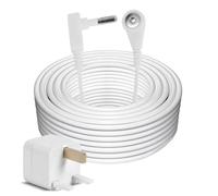 Grounding Plug UK for Earthing Grounding Sheet Pillowcase Mat, 15 Feet UK Standard Grounding Cord Cable
