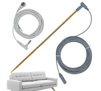 Grounding Rod Ki-t Copper Gr-ounding Ro-d 30cm Portable Ground R-od Ki-t With 2 Pieces G-rounding Wires For Grounded Earth Connected Products Easy To Use With Gr-ounding Mat G-rounding