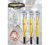 Grounding Rod Kit with Soft Copper Wire & Insulated Pole for Electrical Applications, Outdoor Grounding, Wire Configuration