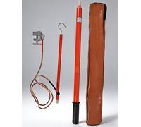 Grounding Rod, Telescopic Insulated Discharge Rod - Portable Electrical Safety Tool for Power Maintenance, High Voltage Protection, Essential for Electricians and Utility Workers