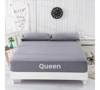 Grounding Sheet Queen, Organic Cotton + Silver Fiber, Fitted Bottom Sheets with 180 inch Grounding Wire, Earthing Mat for Better Sleep