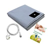 Grounding Sheet with Nature Cotton Silver Fiber, Conductive Grounding Sheets for Healthy Sleep, Earthing Bed Sheet for Sleeping Better (Gray, 60 * 80 inch)