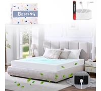 Grounding Sheets 10% Pure Silver Fiber 90% Organic Cotton Superior Earthing Fitted Sheet 400 Threads Earth Connected Bed Sheet with Pen Socket Tester and Long Grounding Cord (King 76"x 80"x 15" White)