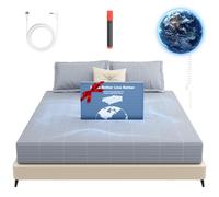 Grounding Sheets, 90% Organic Cotton+10% Pure Silver Fiber, Grounding Well Bed Sheets for Improved Sleep & Wellness, 15" Deep Pocket Grounded Sheets Fitted Earthing Sheets(Gray, King)