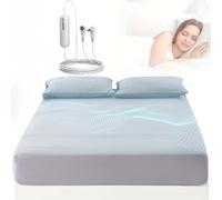 Grounding Sheets, 95% Organic Cotton + 5% Silver Fiber, Earth Connected Fitted Sheet with Grounding Cord (Gray, King)