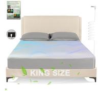 Grounding Sheets King Size, Earthing Grounded Fitted Bed Sheet 10% Pure Silver Fiber + 90% Organic Cotton, Bed Grounding Kit with grounding Cord for Improved Sleep & Wellness(Gray,King - 80"x78"x15")