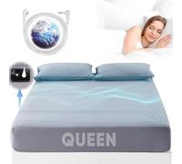 Grounding Sheets Queen Size, 95% Organic Cotton + 5% Pure Silver Fiber, Grounded Sheet Earth Connected Bedding (Queen - 60"x 80"x 13" Gray) Fitted Earth Sheets with Grounding Cord