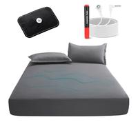 Grounding Sheets with 88% Organic Cotton & 12% Silver Fiber, Grounding Sheets Queen Size, Conductive Earthing Sheet for Better Sleep, Stress Relief (60.2"x 80"x 15" Gray)