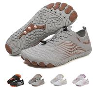 Grounding Shoes with Copper for Men Women, Waterproof Non-Slip Barefoot Hiking & Outdoor Shoes, Quick-Dry, Wide Toe, Orthopedic Comfort for Travel, Beach, & Trail Running (H02-Brown,13)