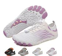 Grounding Shoes with Copper for Men Women, Waterproof Non-Slip Barefoot Hiking & Outdoor Shoes, Quick-Dry, Wide Toe, Orthopedic Comfort for Travel, Beach, & Trail Running (H02-Purple,13)