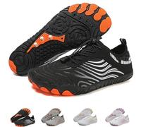 Grounding Shoes with Copper for Men Women, Waterproof Non-Slip Barefoot Hiking & Outdoor Shoes, Quick-Dry, Wide Toe, Orthopedic Comfort for Travel, Beach, & Trail Running (H02-Black,12.5)