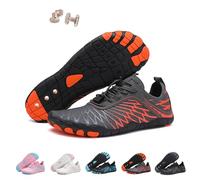 Grounding Shoes with Copper for Women Men, Hike Wide Toe Barefoot Water Shoes, Grounded Healthy Non-Slip Flexible Footwear (Orange-A, Adult, Women, 8, Numeric, UK Footwear Size System, Medium)