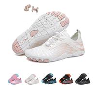 Grounding Shoes with Copper for Women Men, Hike Wide Toe Barefoot Water Shoes, Grounded Healthy Non-Slip Flexible Footwear (White-A, Adult, Women, 8, Numeric, UK Footwear Size System, Medium)