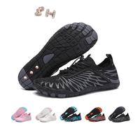 Grounding Shoes with Copper, Grounded Barefoot Footwear Hike Shoes for Womens Mens Outdoor Waterproof Non-Slip (8305Black, Adult, Women, 12.5, Numeric, UK Footwear Size System, Medium)