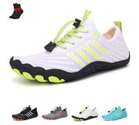 Grounding Shoes with Copper,Grounded Barefoot Footwear Hike Shoes,Mens Outdoor Waterproof Non-Slip,Quick Dry Water Shoes(White,6 UK)