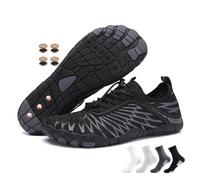 Grounding Shoes with Copper Neuropathy, Grounded Footwear for Women Men, Soft Comfortable Hike Barefoot Shoes (8305Black, Adult, Women, 5, Numeric, UK Footwear Size System, Medium)