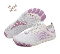 Grounding Shoes with Copper, New Waterproof Non-Slip Comfort Hike Shoe, Copper Grounded Barefoot Footwear Womens Mens (H02Purple, Adult, Women, 4, Numeric, UK Footwear Size System, Medium)