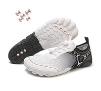 Grounding Shoes with Copper, New Waterproof Non-Slip Comfort Hike Shoe, Copper Grounded Barefoot Footwear Womens Mens (H06Black White, Adult, Women, 10.5, Numeric, UK Footwear Size System, Medium)