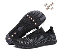 Grounding Shoes with Copper, New Waterproof Non-Slip Comfort Hike Shoe, Copper Grounded Barefoot Footwear Womens Mens (8305Black, Adult, Women, 3.5, Numeric, UK Footwear Size System, Medium)