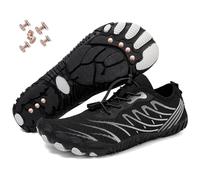 Grounding Shoes with Copper, New Waterproof Non-Slip Comfort Hike Shoe, Copper Grounded Barefoot Footwear Womens Mens (906Black, Adult, Women, 8, Numeric, UK Footwear Size System, Medium)