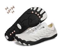 Grounding Shoes with Copper, New Waterproof Non-Slip Comfort Hike Shoe, Copper Grounded Barefoot Footwear Womens Mens (906Black White, Adult, Women, 9, Numeric, UK Footwear Size System, Medium)