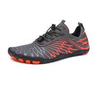 Grounding Shoes, Women Men Waterproof Trail Running Healthy & Non-Slip Barefoot Shoes, Slip-On Hike Footwear (Orange, Adult, Women, 7, Numeric, UK Footwear Size System, Medium)