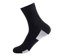 Grounding Socks,Grounding Straps,Conductive Silver Fiber Crew Socks for Women Men,Connected Socks for Grounding Mat, Black(1pair), Large