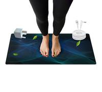 Grounding well mat,Grounding mat earthing UK for Stress, Pain, Inflammation& Wellness Support,Indoor Grounding mat for bed at Home,Office. 15Ft grounding Cord & Extra UK Adapter Included.(26.8x10inch)