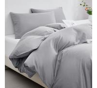 Groundlevel 100% Egyptian Cotton 400 Thread Count Silver Duvet Cover Set
